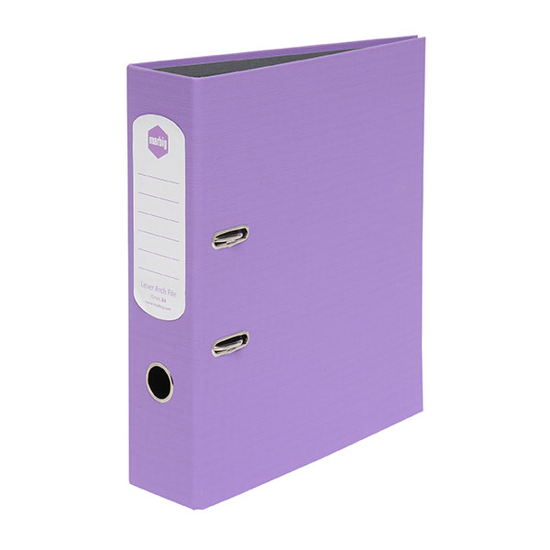 Picture of A4 LEVER ARCH MARBIG HI LITES PURPLE