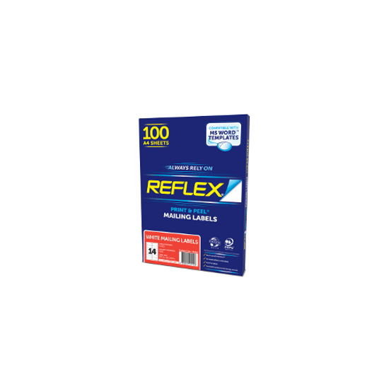 Picture of REFLEX 14 UP WHITE MAILING LABELS
