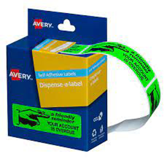 Picture of LABEL AVERY DISP 19X64 FRIENDLY NOTICE