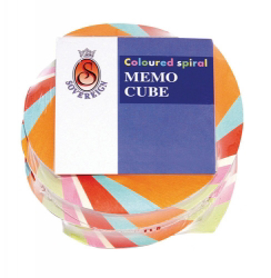 Picture of SOVEREIGN COLOURED SPIRAL MEMO CUBE