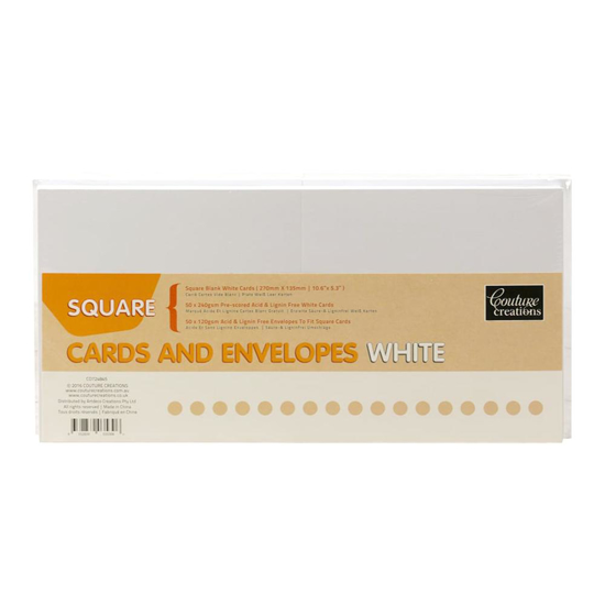 Picture of CARD+ ENVELOPE SET WHITE SQUARE