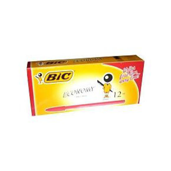 Picture of PEN BIC BP ECONOMY MED RED BOX OF 12