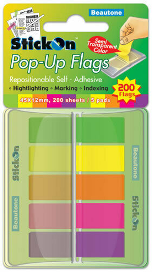 Picture of STICK ON FLAGS B/TONE POP-UP 45X12 200 S