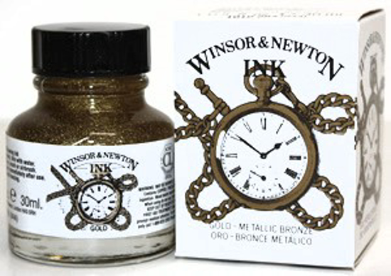 Picture of WINSOR & NEWTON INK 14ML #283 (944) GOLD-METALLIC BRONZE