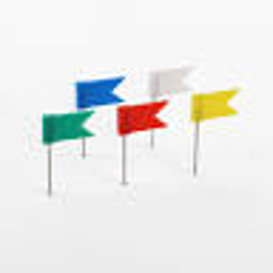 Picture of FLAG ASSORTED COLOUR PUSH PINS 30