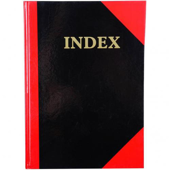 Picture of NOTE BOOK A6 BLACK & RED A-Z 100LF
