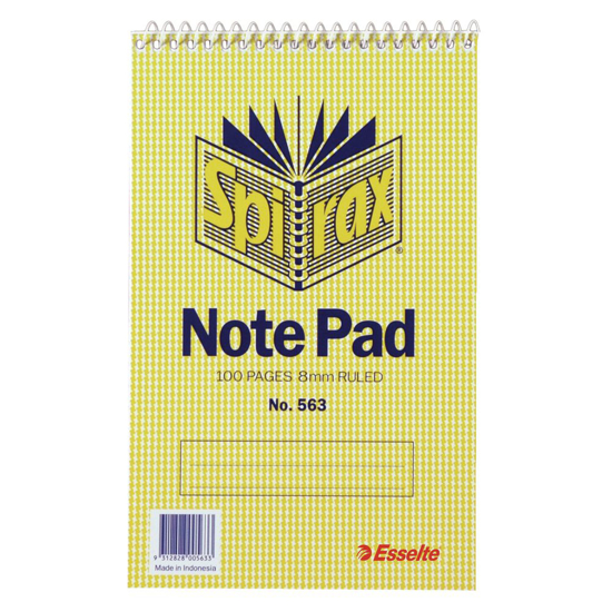 Picture of NOTE BOOK SPIRAX 563 100PG