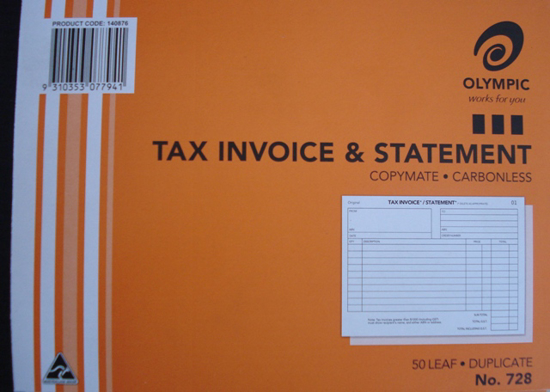 Picture of OLYMPIC TAX INVOICE & STATEMENT NO.728