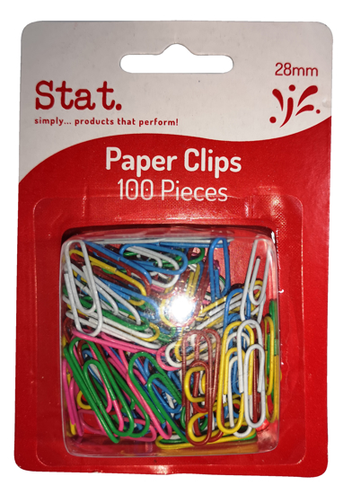 Picture of PAPER CLIPS 28MM SMALL ASSORTED COLOURS