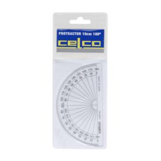 Picture of PROTRACTOR CELCO 10CM 180 DEGREES HALF CIRCLE