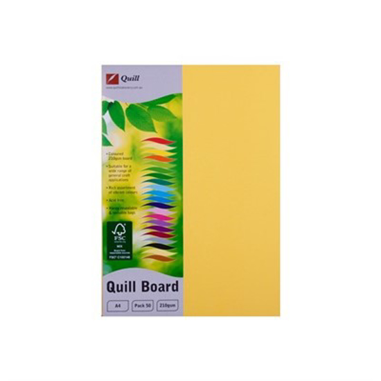 Picture of QUILL BOARD A4 210GSM LEMON