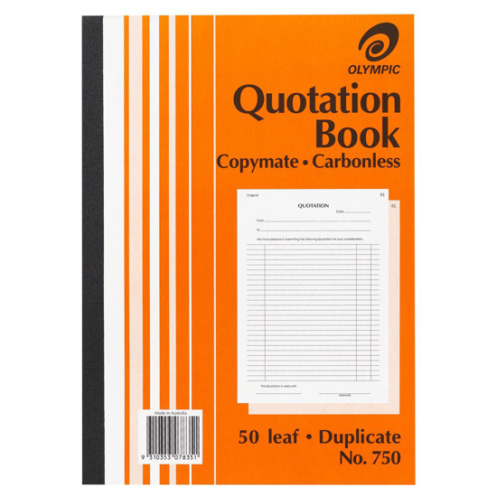 Picture of QUOTATION BOOK OLYMPIC 750 DUPLICATE C/LESS A4