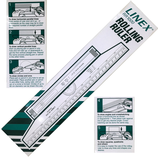 Picture of ROLLING RULER CLEAR 12 30CM