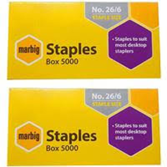 Picture of STAPLES MARBIG 26/6 BX5000