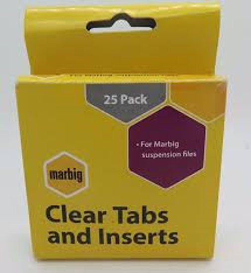 Picture of TABS & INSERTS CLEAR FOR SUSPENSION FILES MARBIG