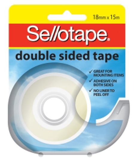 Picture of TAPE DOUBLE SIDED SELLO 18MMX15M ON DISP