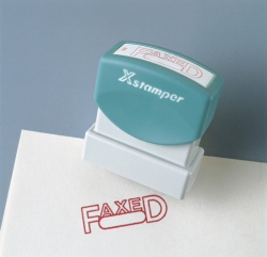 Picture of X-STAMPER 1350 FAXED WITH DATE RED