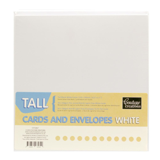 Picture of CC TALL CARDS/ ENV WHITE 50PK