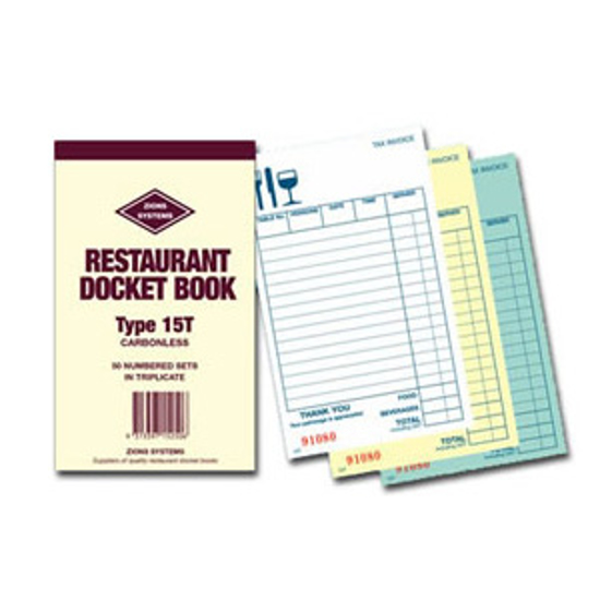Picture of DOCKET BOOK ZIONS RESTAURANT SM SMALL