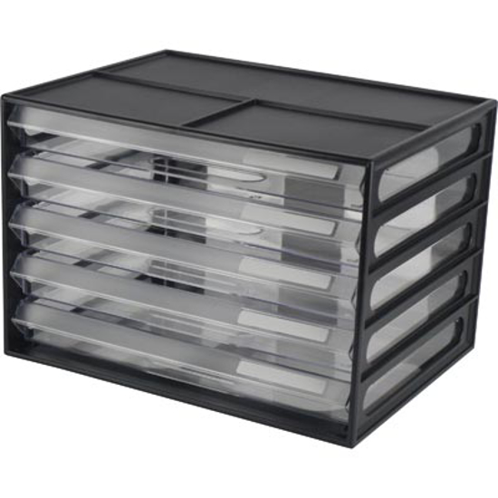 Picture of DOCUMENT CABINET ITALPLAST A4 5 DRAWER