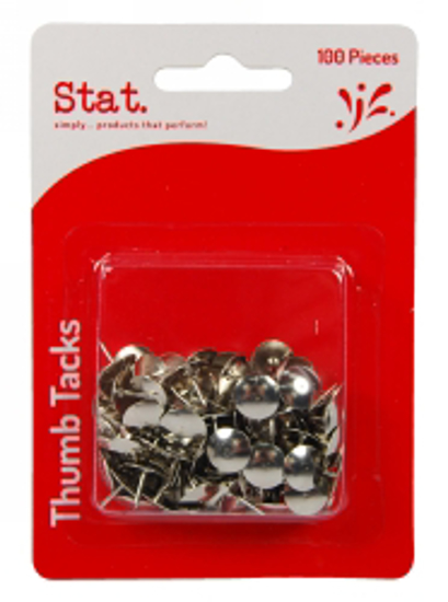 Picture of DRAWING PINS SILVER  PK 100
