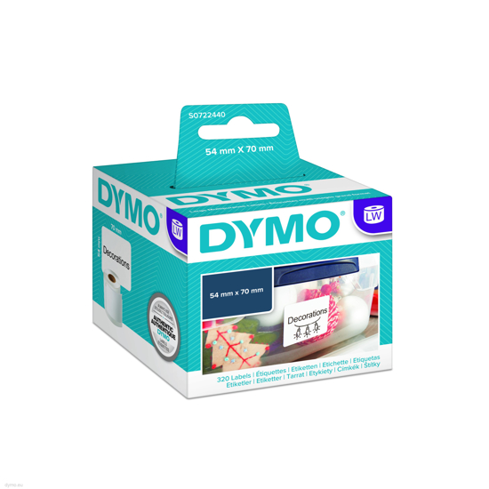 Picture of LABEL DYMO LABELWRITER 54X70 DISKETTE WH