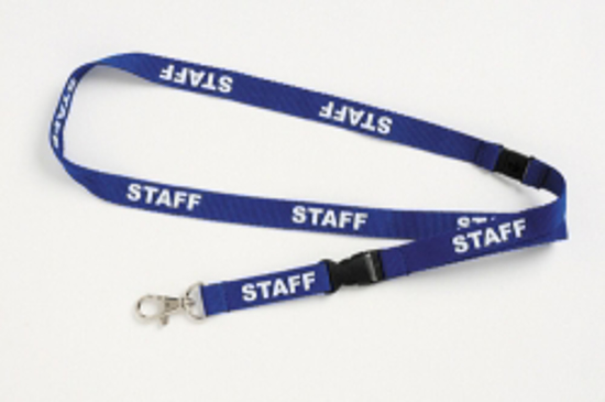 Picture of LANYARD REXEL PRINTED STAFF BLUE