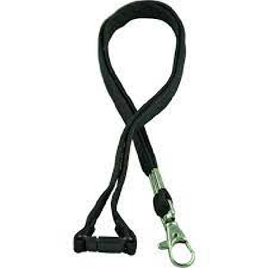 Picture of LANYARD WITH SWIVEL D-CLIP W/SAFETY RELEASE 50CM BLACK