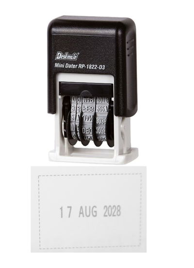 Picture of STAMP DESKMATE SELF INKING MINI DATE 3MM