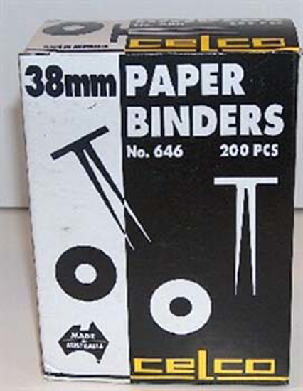Picture of FASTENER PAPER BINDER 646 38MM
