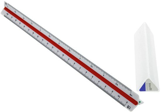 Picture of RULER SCALE STAEDTLER TRIANGULAR DIN 1:20,25,50,75,100,125