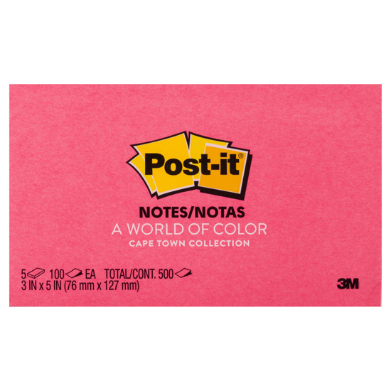 Picture of POST IT NOTE 655 5PK 76X127 CAPETOWN