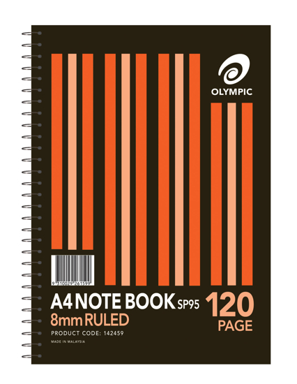 Picture of OLYMPIC SPIRAL NOTEBOOK A4 120P