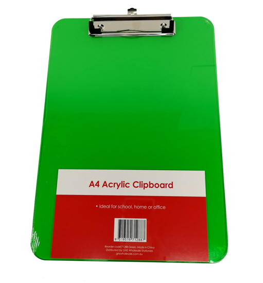 Picture of CLIPBOARD GNS A4 ACRYLIC GREEN