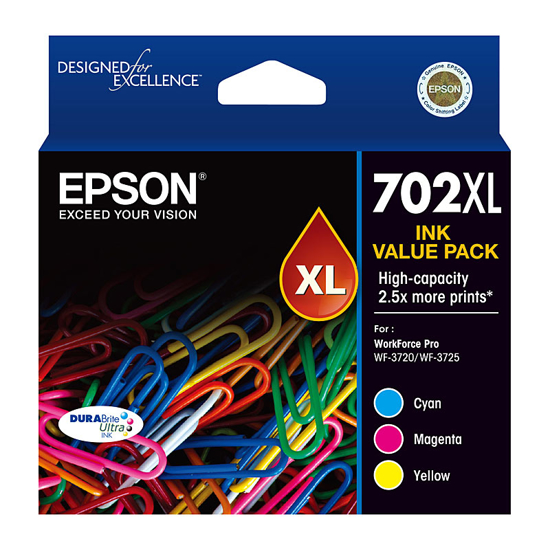 Picture of EPSON 702 CMY XL INK PACK