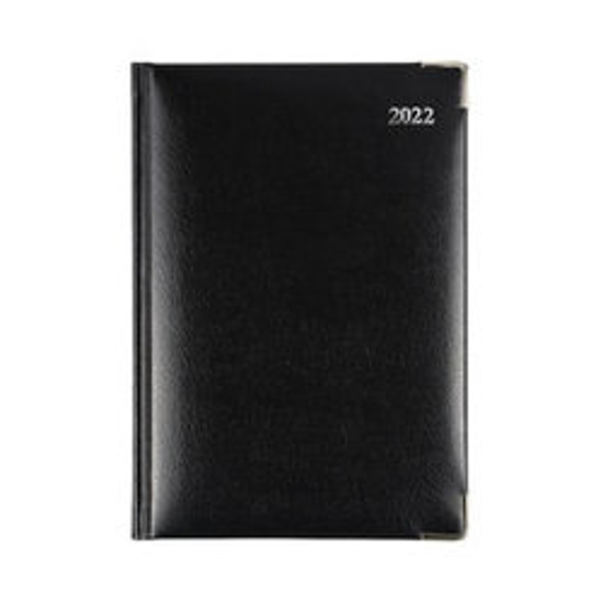 Picture of DIARY 2022 DEBDEN A5 MANAGEMENT BONDED LEATHER DTP BLACK