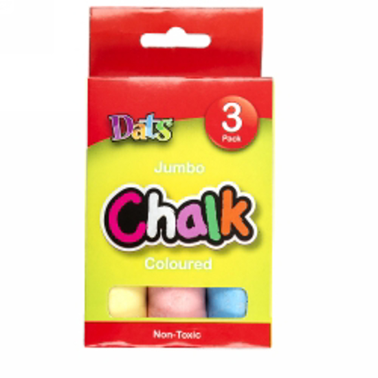 Picture of CHALK DATS JUMBO COLOURED PK3