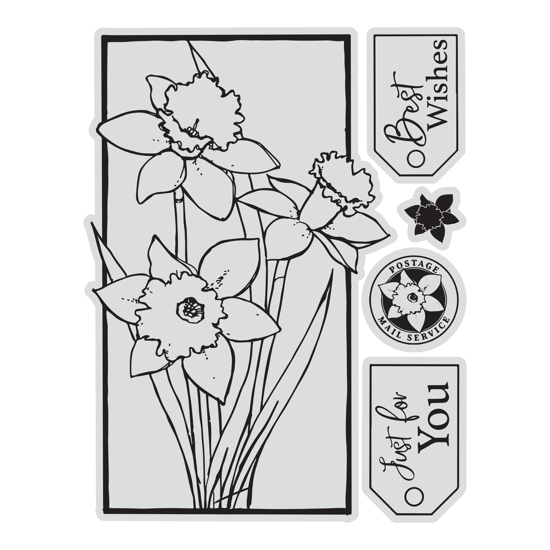Picture of FRAMED DAFFODILS STAMP SET