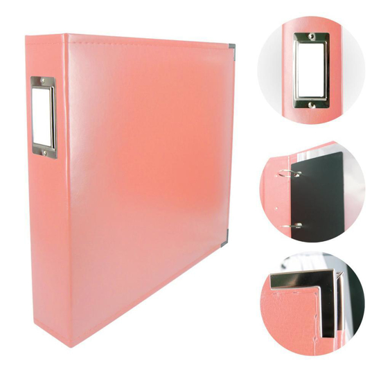 Picture of ALBUM LEATHER D-RING CORAL PINK