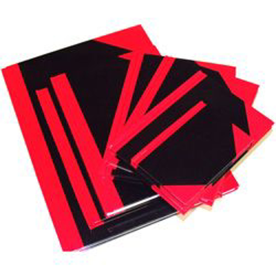 Picture of NOTE BOOK A4 BLACK & RED 100LF