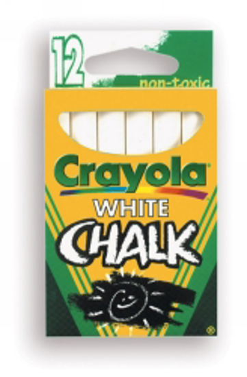 Picture of CHALK CRAYOLA WHITE PK12