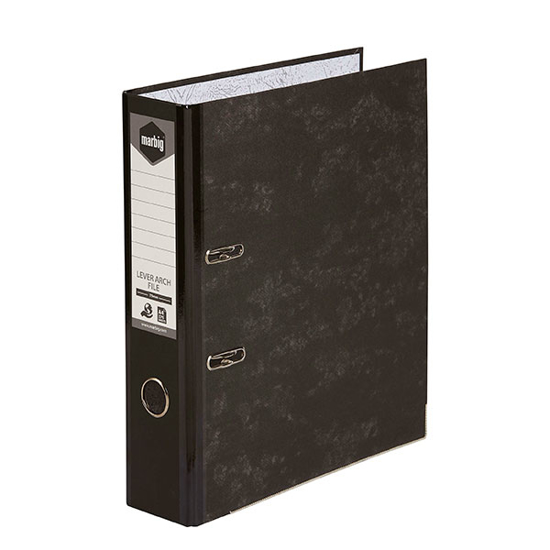 Picture of LEVER ARCH FILE A4 REINFORCED SPINE BLACK MOTTLE