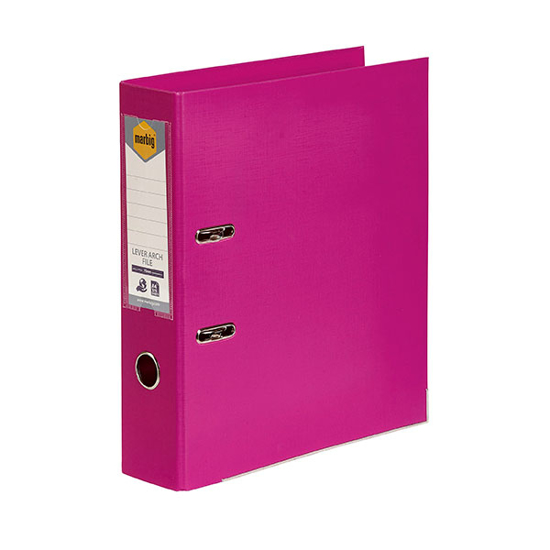 Picture of LEVER ARCH FILE MARBIG A4 PE PINK