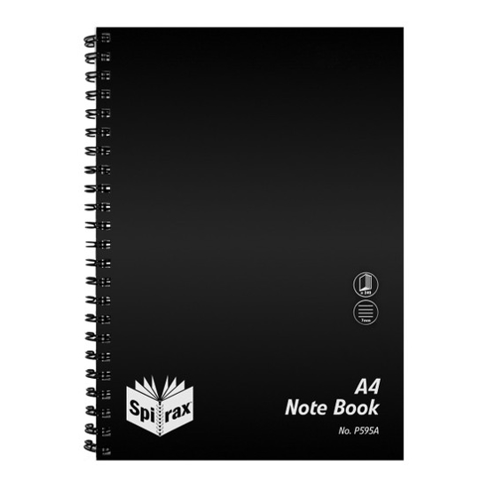 Picture of NOTEBOOK SPIRAX P595A S OPEN A4