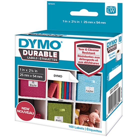 Picture of LABEL DYMO DURABLE PP 25X54MM WHITE