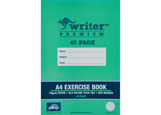 Picture of BOOK EXERCISE WRITER A4 48PG 3/4