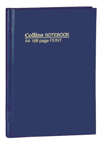 Picture of NOTE BOOK COLLINS A4 SHORT FEINT BLUE 16
