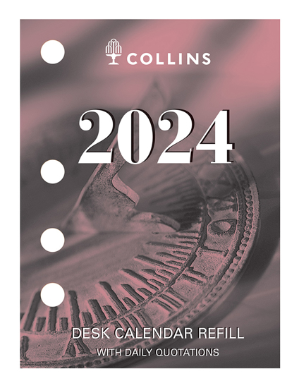Picture of DESK CALENDAR REFILL 2023 COLLINS 76X102MM SIDE PUNC4