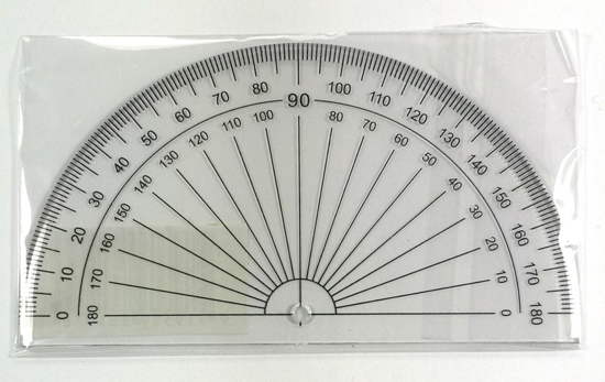 Picture of PROTRACTOR GNS 10CM 180 DEGREE CLEAR