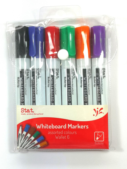 Picture of MARKER WHITEBOARD STAT 2.0MM BULLET NIB ASSORTED WLT6